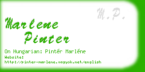 marlene pinter business card